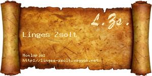 Linges Zsolt névjegykártya